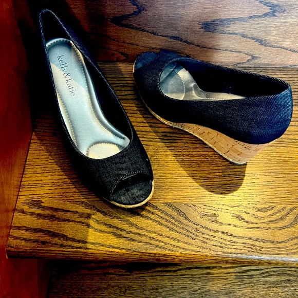 Denim wedges - Picture 1 of 1